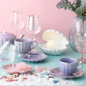 Mermaid series -  Purple Pearl plate / mug set